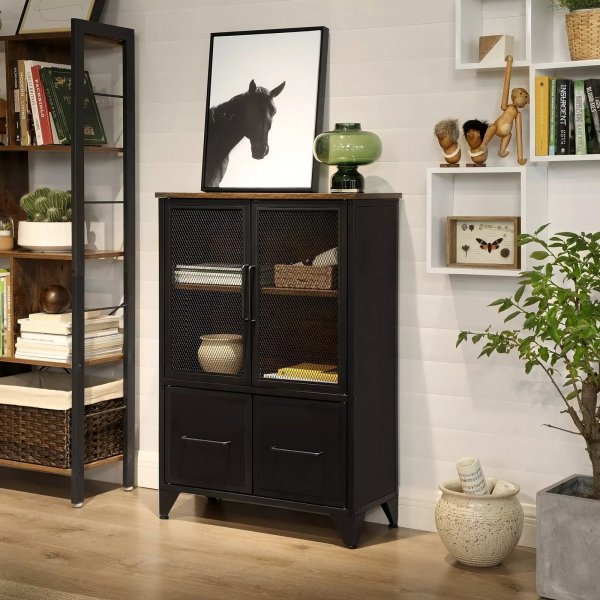 Armoire Branco 70 x 100 cm - Noir/marron
