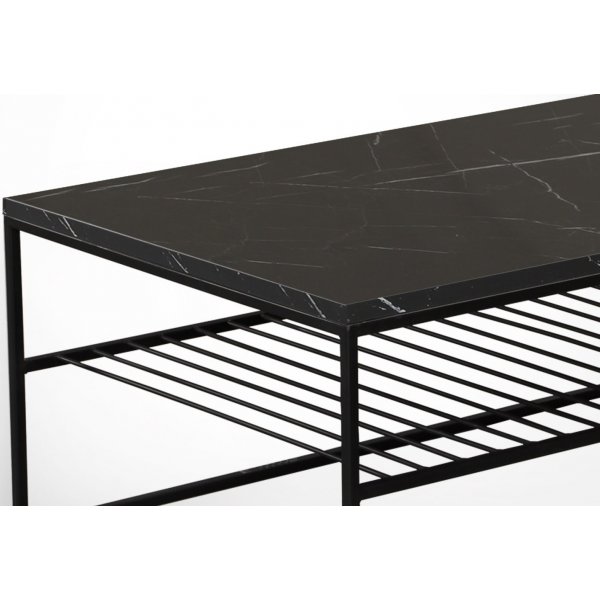 Table basse Etna Noir/blanc - 95 x 55 cm