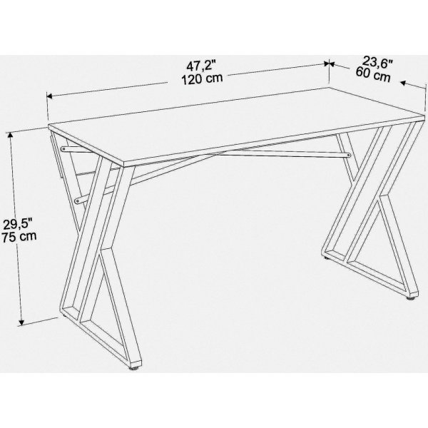 Bureau Gyza 120 x 60 cm - Blanc Bureau Gyza 120 x 60 cm - Blanc