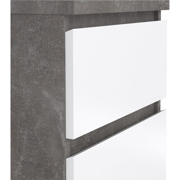Naia sängbord 2 - Betong/vit Naia sängbord 2 - Betong/vit