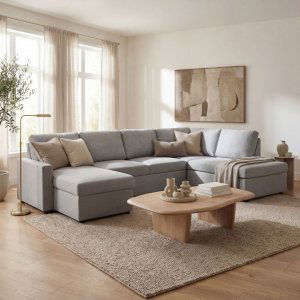 U soffa b�ddsoffa gr� - T�rn�