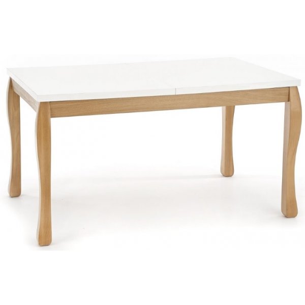 Richie utdragbart matbord 140-210 cm - Vit (Hgglans) / Ek