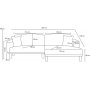 Reims divansoffa hger - Cream