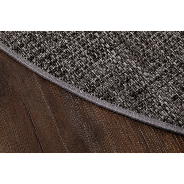 Capri plat geweven vloerkleed Antraciet
