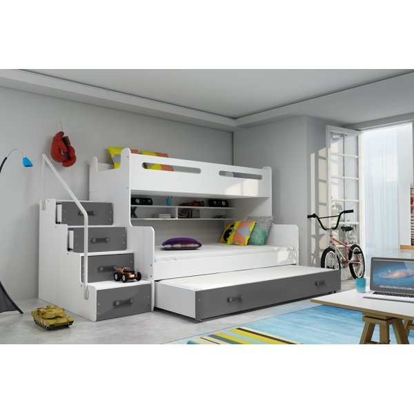 Max våningssäng med extrabädd 120 x 200 cm - Valfri färg Max våningssäng med extrabädd 120 x 200 cm - Valfri färg