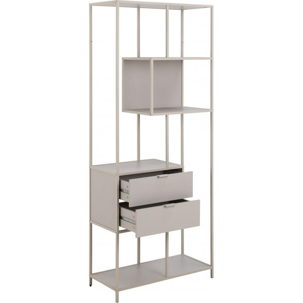 Seaford bokhylla med ldor - gr