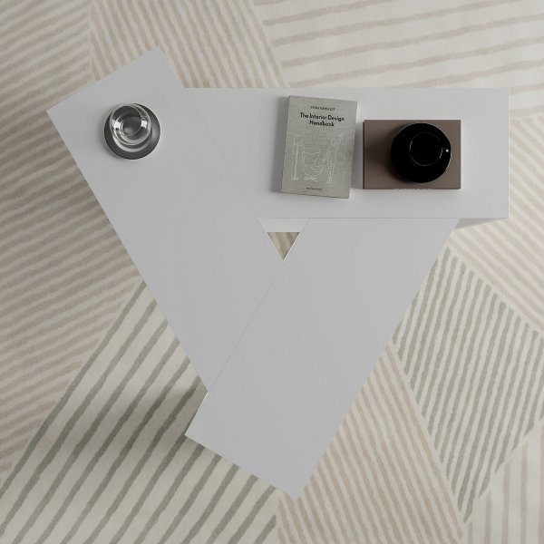 Trine soffbord 100 x 98 cm - Vit