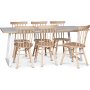 Edge matgrupp; Matbord i vit HPL 190x90 cm med 6 st Orust pinnstolar i whitewash