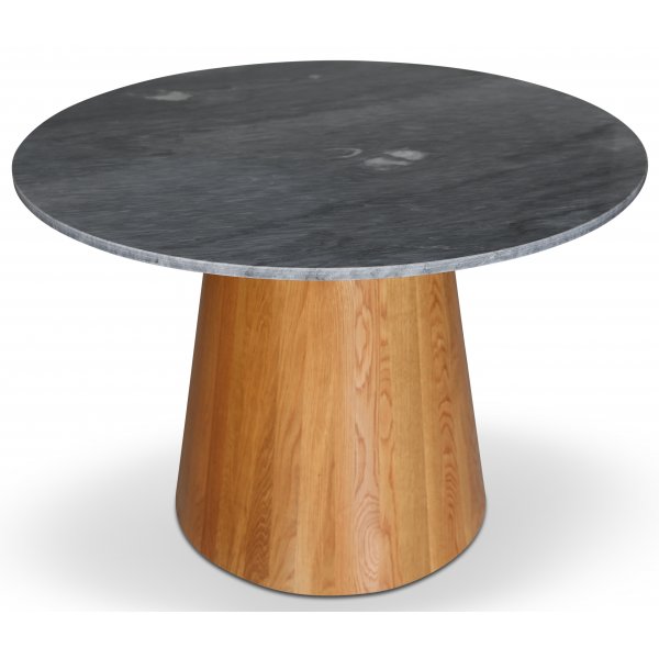 Table à manger en chêne huilé / Marbre gris Ø106 cm Table à manger en chêne huilé / Marbre gris Ø106 cm