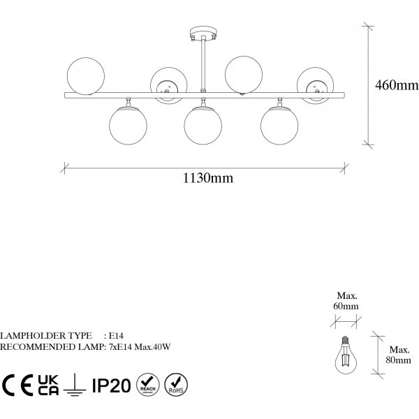 Plafonnier à facettes 10526 - Noir/blanc Plafonnier à facettes 10526 - Noir/blanc