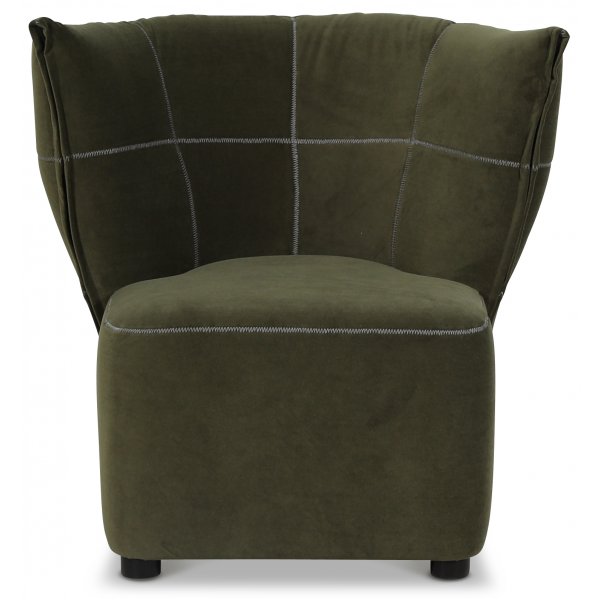 Mullsj ftlj i grnt tyg + Textilrengring fr mbler