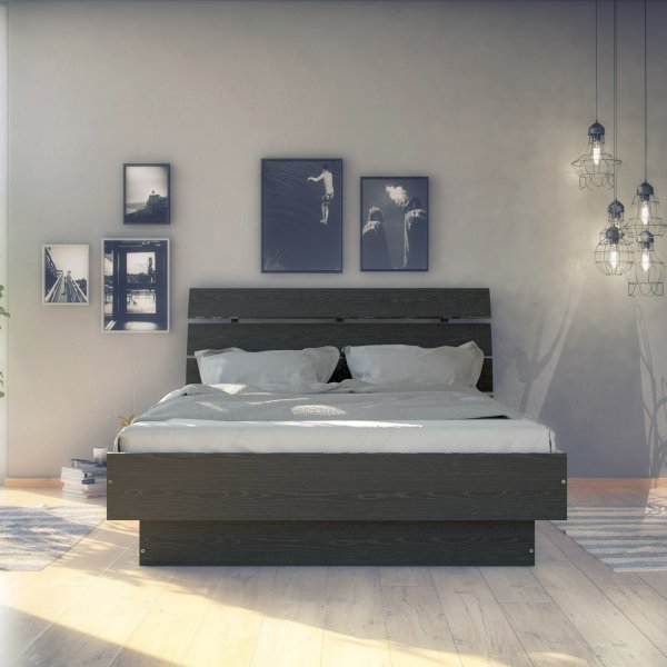 Naia bed 154 x 203 cm - Zwart