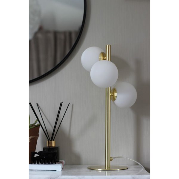 Lampe de table Molekyl - Laiton mat/blanc Lampe de table Molekyl - Laiton mat/blanc