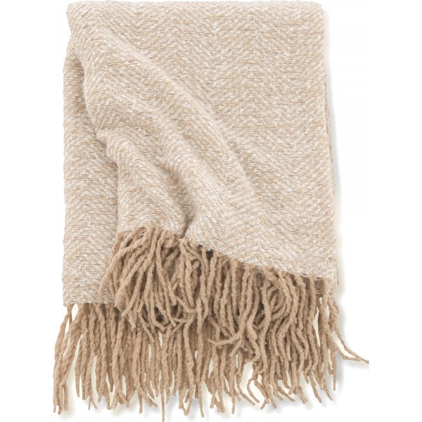 Ljung pläd 130x170 cm - Beige/vit Ljung pläd 130x170 cm - Beige/vit