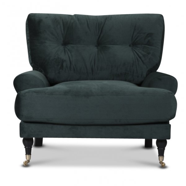 Fauteuil Adena en velours vert Fauteuil Adena en velours vert