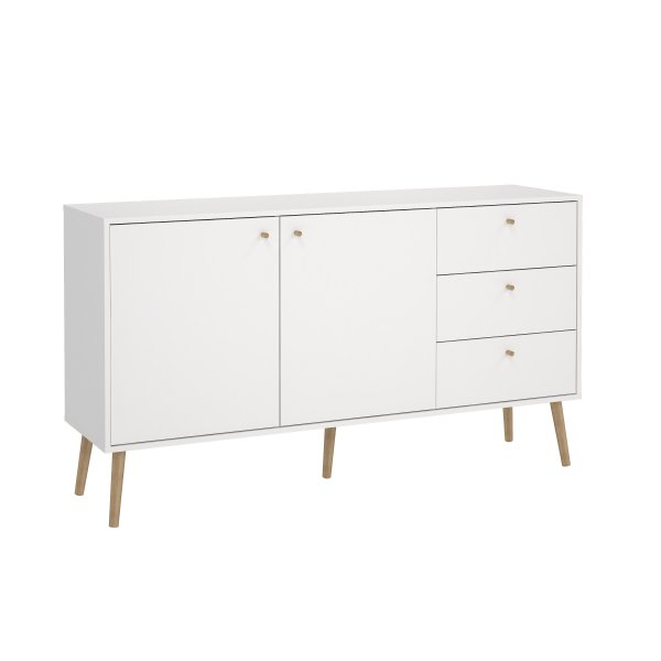Sideboard Bodo | 2 drrar & 3 ldor | Vit