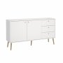 Sideboard Bodo | 2 drrar & 3 ldor | Vit