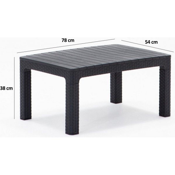 Groupe de salon Aksu avec canapé 3 places - Anthracite Groupe de salon Aksu avec canapé 3 places - Anthracite