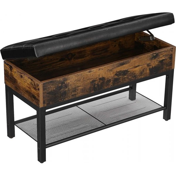 Banc d\\\'entrée Tomas 70 cm - Marron/noir Banc d\\\'entrée Tomas 70 cm - Marron/noir