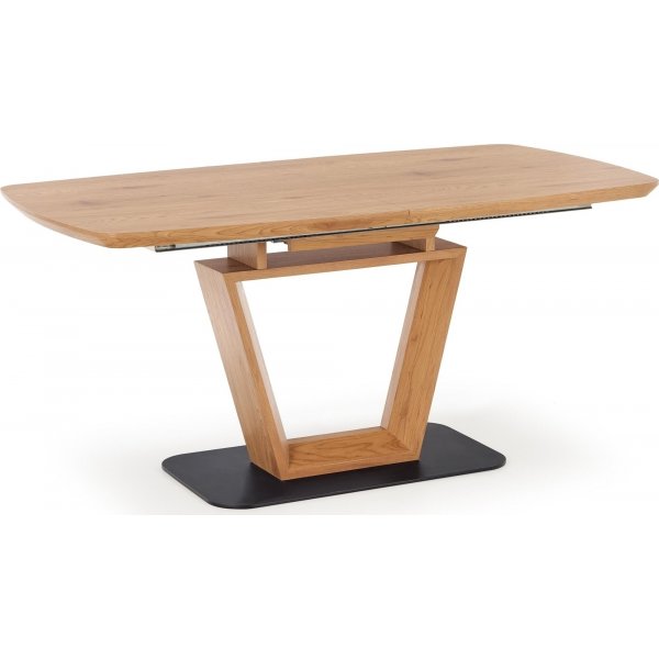 Table  manger ourle 90x160-220cm - Noir/Chne