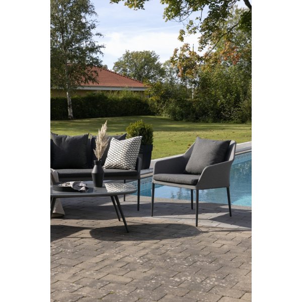 Groupe de canapés Spoga - Noir/Gris Groupe de canapés Spoga - Noir/Gris