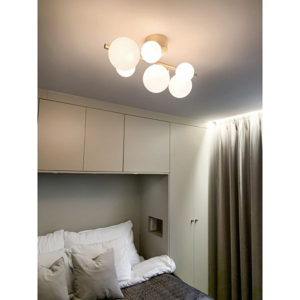 Plafonnier Molekyl - Laiton mat/blanc Plafonnier Molekyl - Laiton mat/blanc