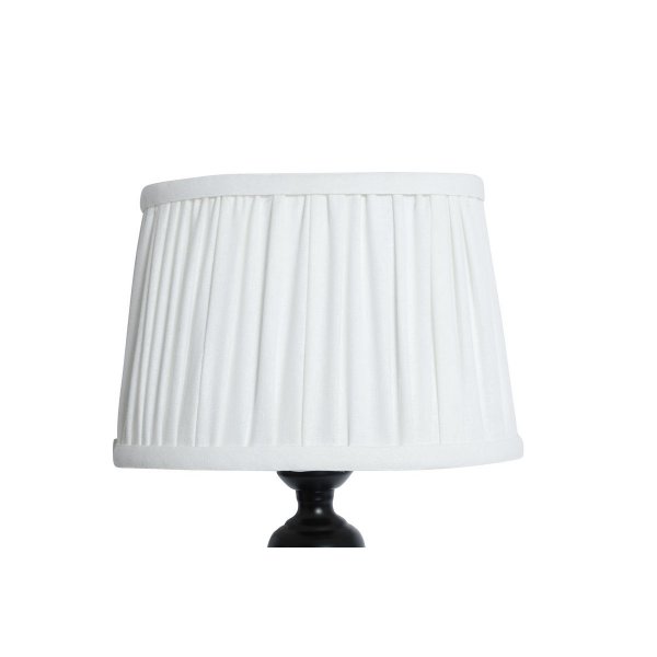 Veckad lampskrm H16 - Vit linne