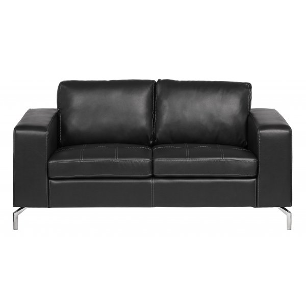 Roma 2-sits soffa - Svart Pellissima lder