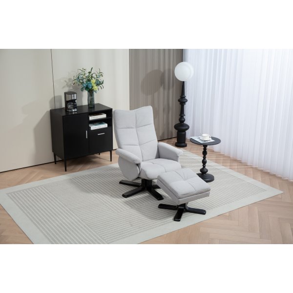 Ftlj med fotpall - Stllbar + Mbeltassar