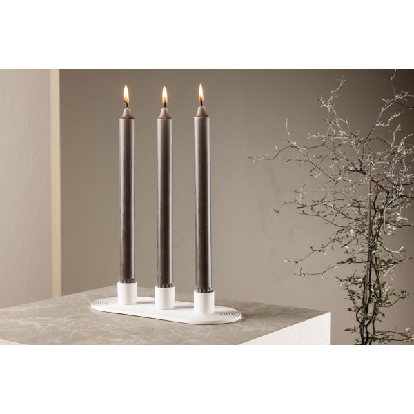 Dian ljusstake 24 x 10,5 x 4 cm - Vit
