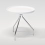 Tray runt lampbord D50 cm - Vit / Krom