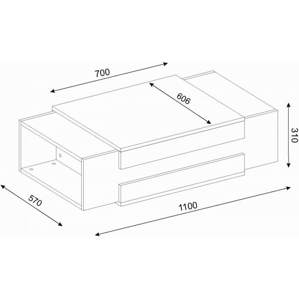 Table basse Nora - Travertin Table basse Nora - Travertin