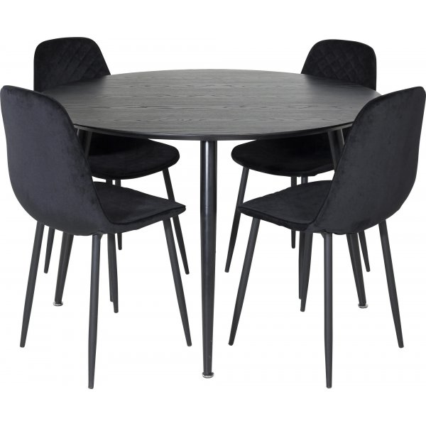 Dipp matbord 115 cm - Svart Dipp matbord 115 cm - Svart