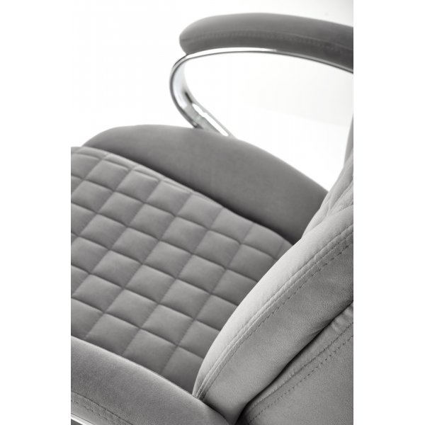 Chaise de bureau Liam - Velours gris Chaise de bureau Liam - Velours gris