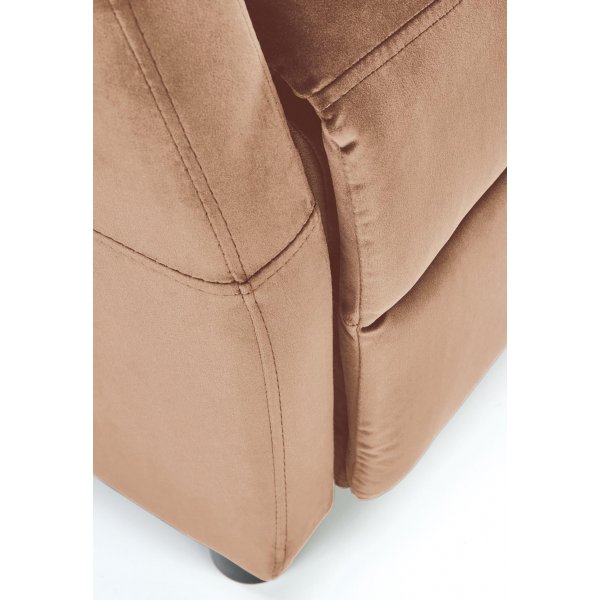 Fauteuil inclinable Gunvor en velours beige Fauteuil inclinable Gunvor en velours beige
