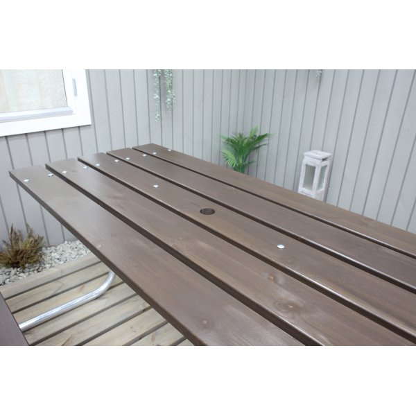 Stabil bnkset utan ryggstd - Brun