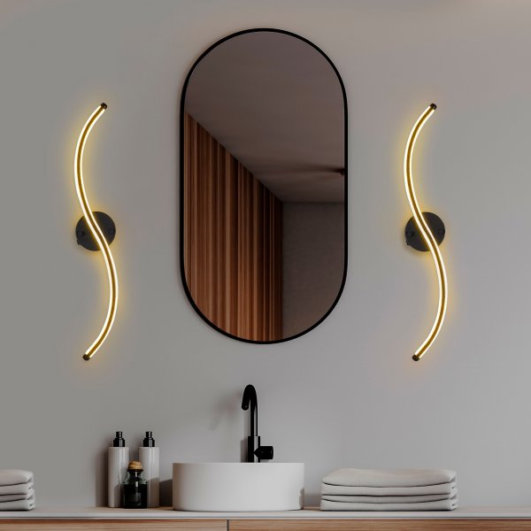 Yalla wandlamp - Zwart