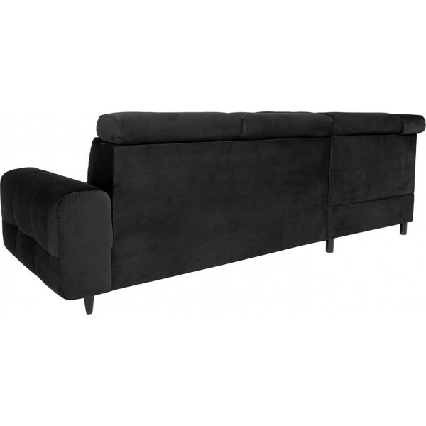 Matras hoekslaapbank met open eind links - Zwart Matras hoekslaapbank met open eind links - Zwart