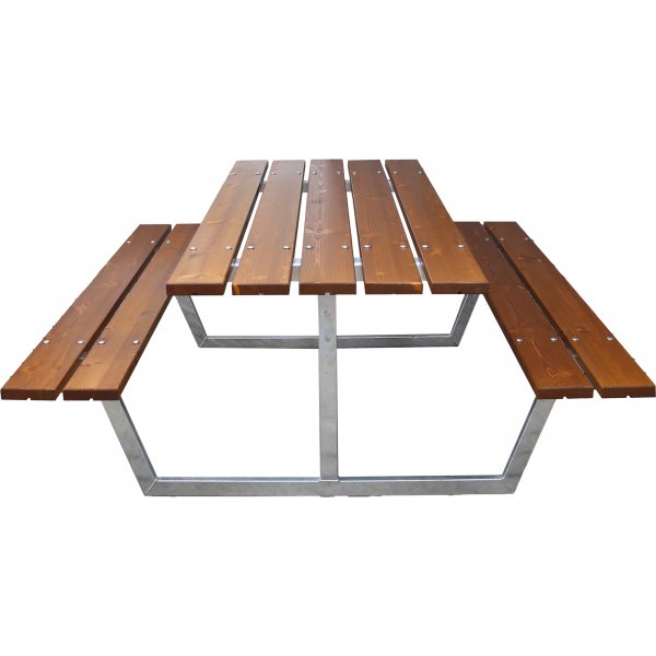 Rustieke bankenset zonder rugleuning - Cappuccino