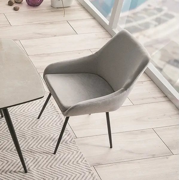 Albi matstol - Ljusgrå sammet Albi matstol - Ljusgrå sammet