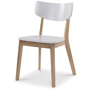 Nordkap stol - Vit/ljus ek Nordkap stol - Vit/ljus ek
