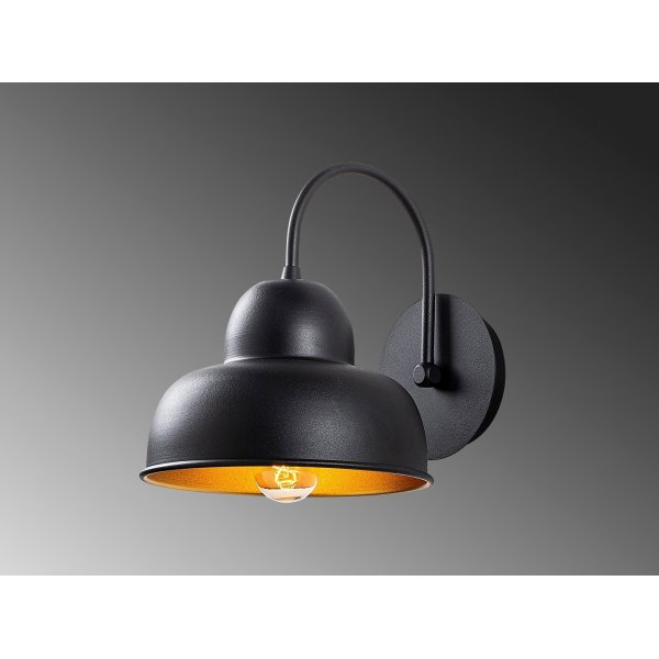 Bergamo wandlamp - Zwart