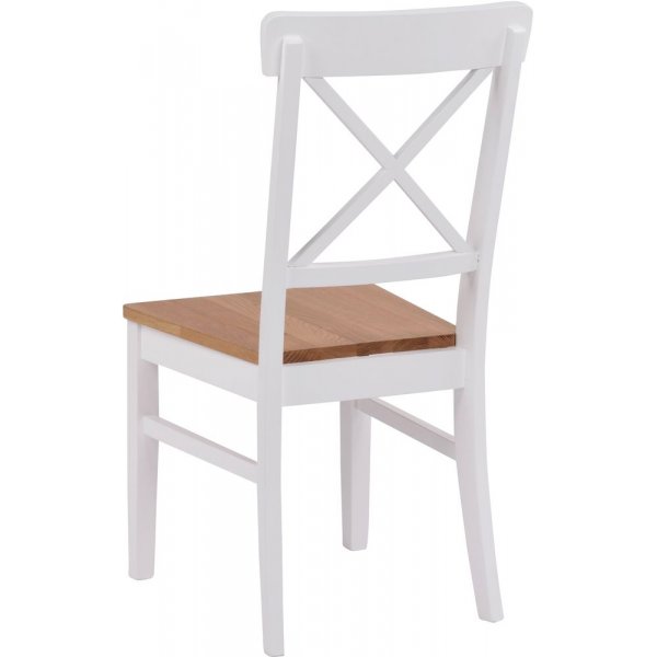 Beverly stol - Vit / Ek Beverly stol - Vit / Ek