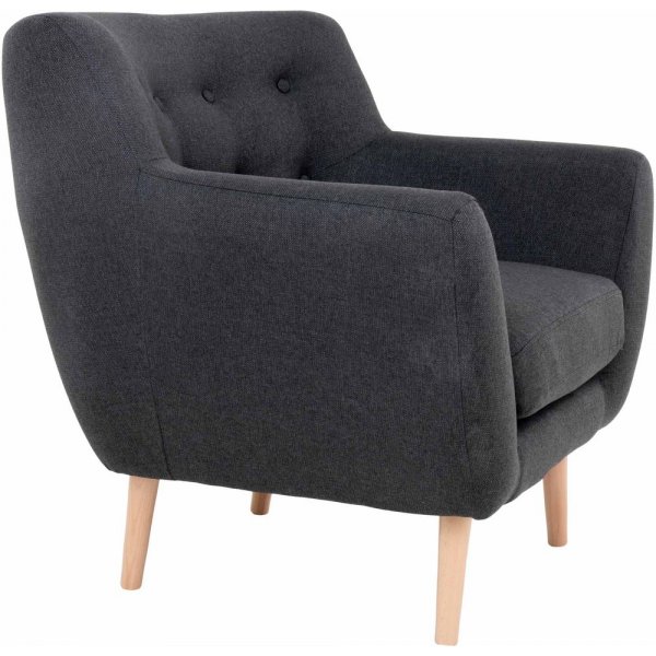 Monte Fåtölj - Mörkgrå/bok Monte Fåtölj - Mörkgrå/bok