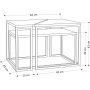 Oladin soffbord 64 x 45 cm - Vit/ljus mocka