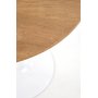 Matgrupp Sumner 80 cm ek/vit med 2 st Plaza stolar i gr sammet