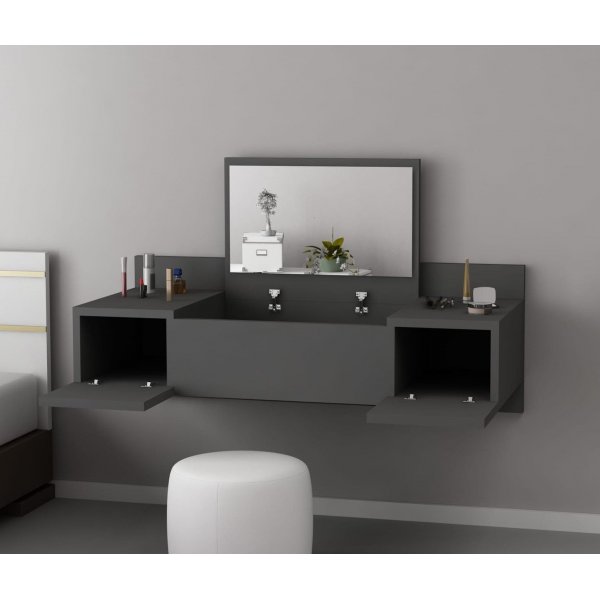 Zakkum kaptafel 100 x 39 cm - Antraciet