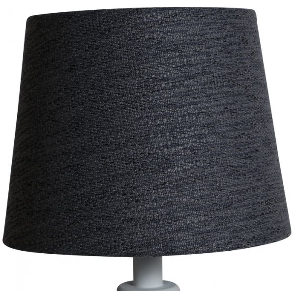Rund lampskrm 18x23x18 cm - Gr (grovt linne)