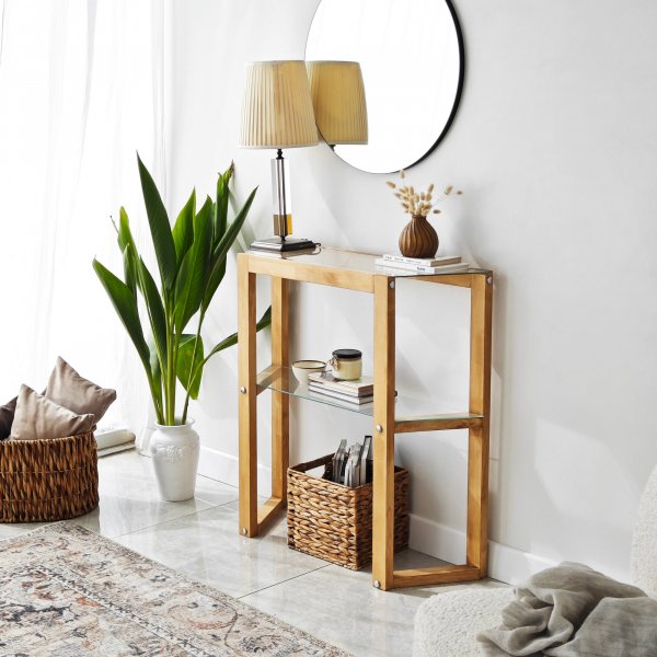 Via avlastningsbord 85 x 31 cm - Ek