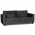 Adore Loungesoffa 3-sits soffa - Silvergr (sammet)